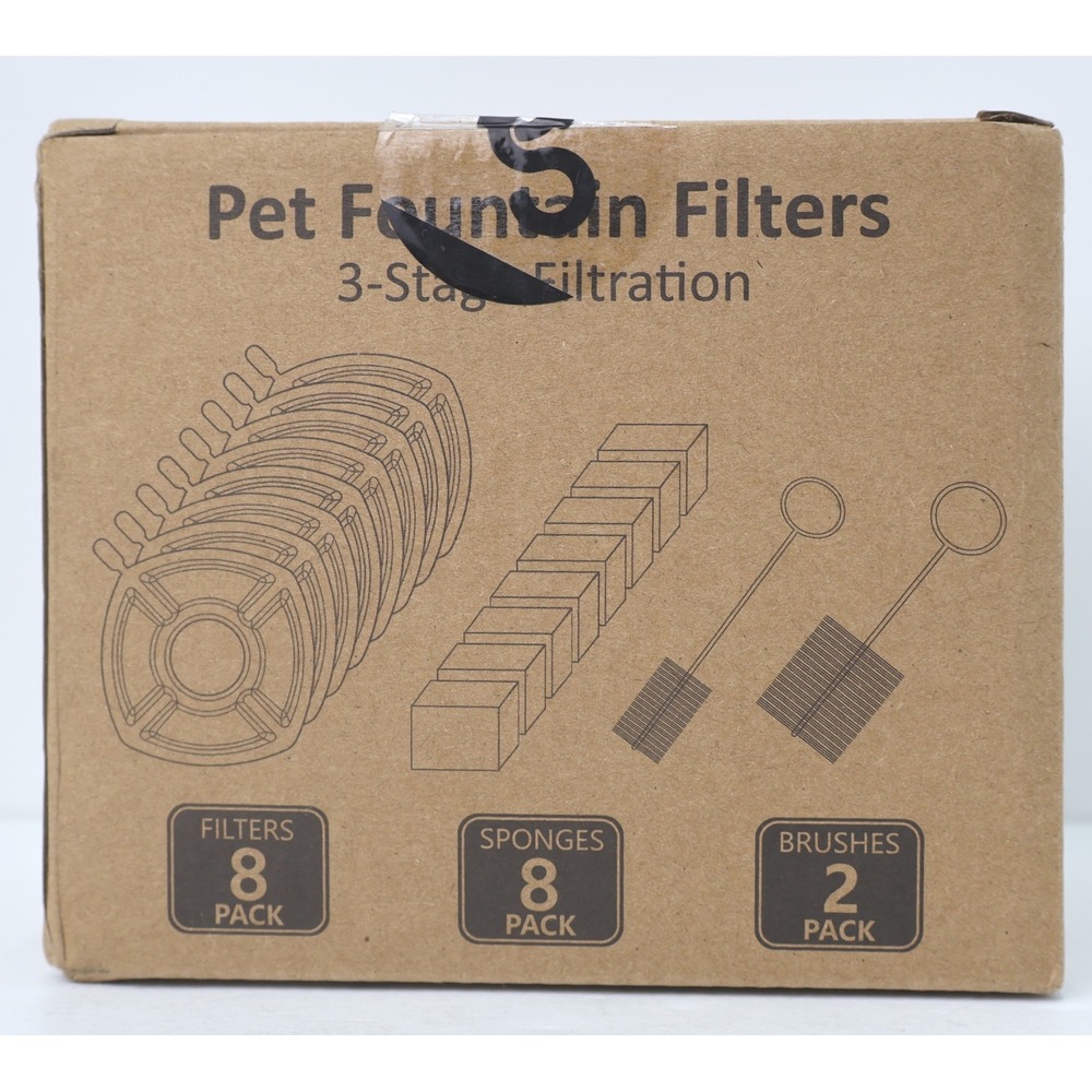Opisicen Pet Fountain Filters 18pc Set White New 3-Stage Filtration OP-00003